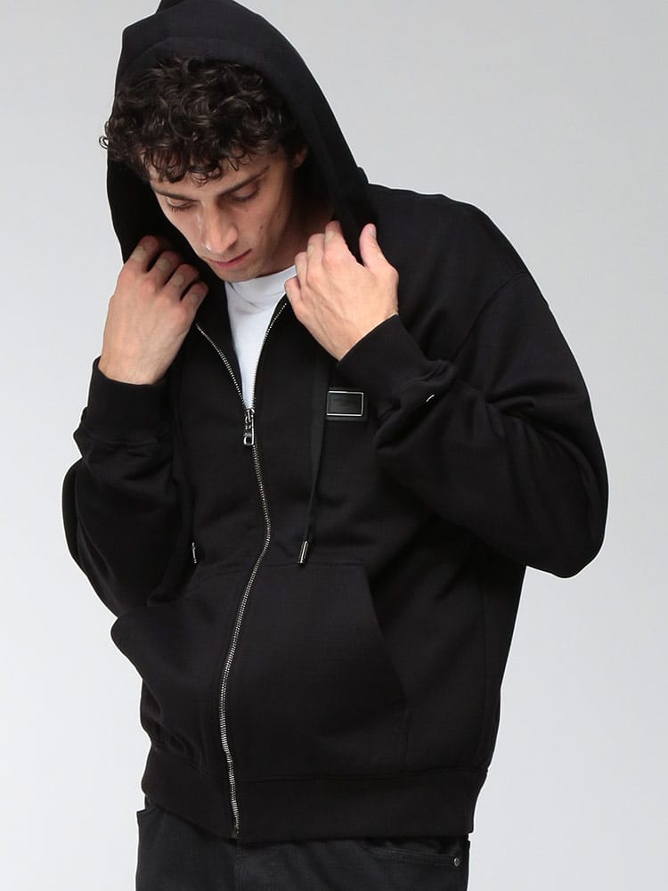 DOLCE&GABBANA  (ドルチェ＆ガッバーナ) メンズ パーカー 長袖 胸ロゴプレート フルジップ DGG9CEGTG7Q2O