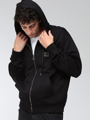 DOLCE&GABBANA  (ドルチェ＆ガッバーナ) メンズ パーカー 長袖 胸ロゴプレート フルジップ DGG9CEGTG7Q2O