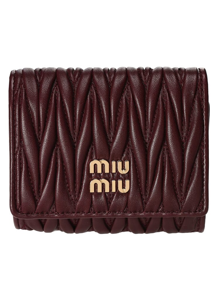 MIUMIU (ミュウミュウ) レディース 三つ折り財布 三つ折り ウォレット マテラッセ レザー MIU5MH033AFPP
