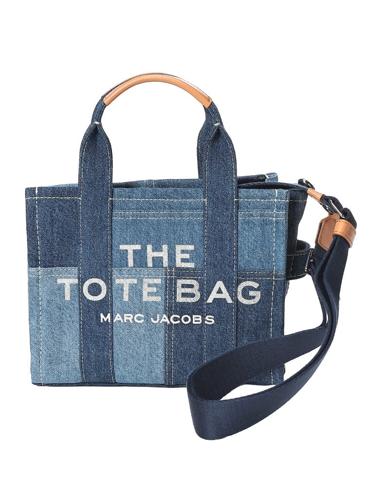 MARC JACOBS (マークジェイコブス) レディース トートバッグ デニム ミニトート ショルダーバッグ 2WAY パッチワーク SMALL MJH016M06FA21