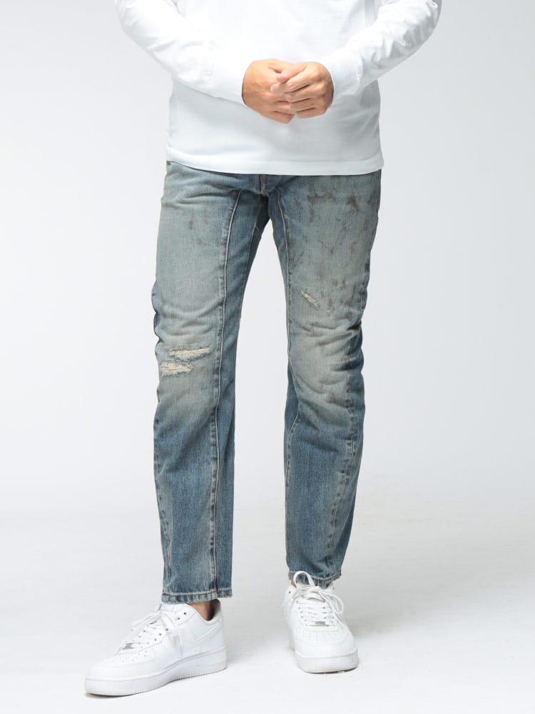 DSQUARED2 (ディースクエアード) メンズ デニムパンツ ジーンズ ダメージ ウォッシュ NEW BIKER D2LB1990D30042