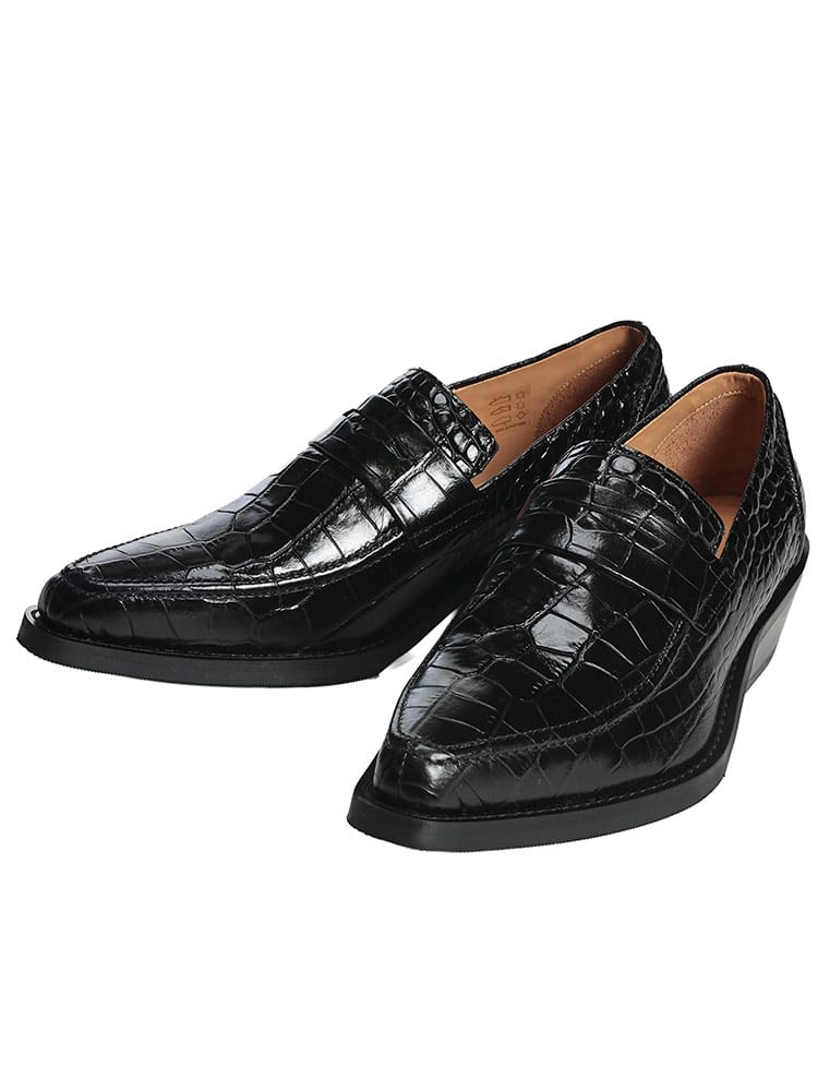 OUR LEGACY (アワーレガシー) メンズ ローファー CYPHER LOAFER クロコダイル ブルハイド ツインニードルステッチ ビブラムソール ローファー OLA4267CYL OLA4267CYL
