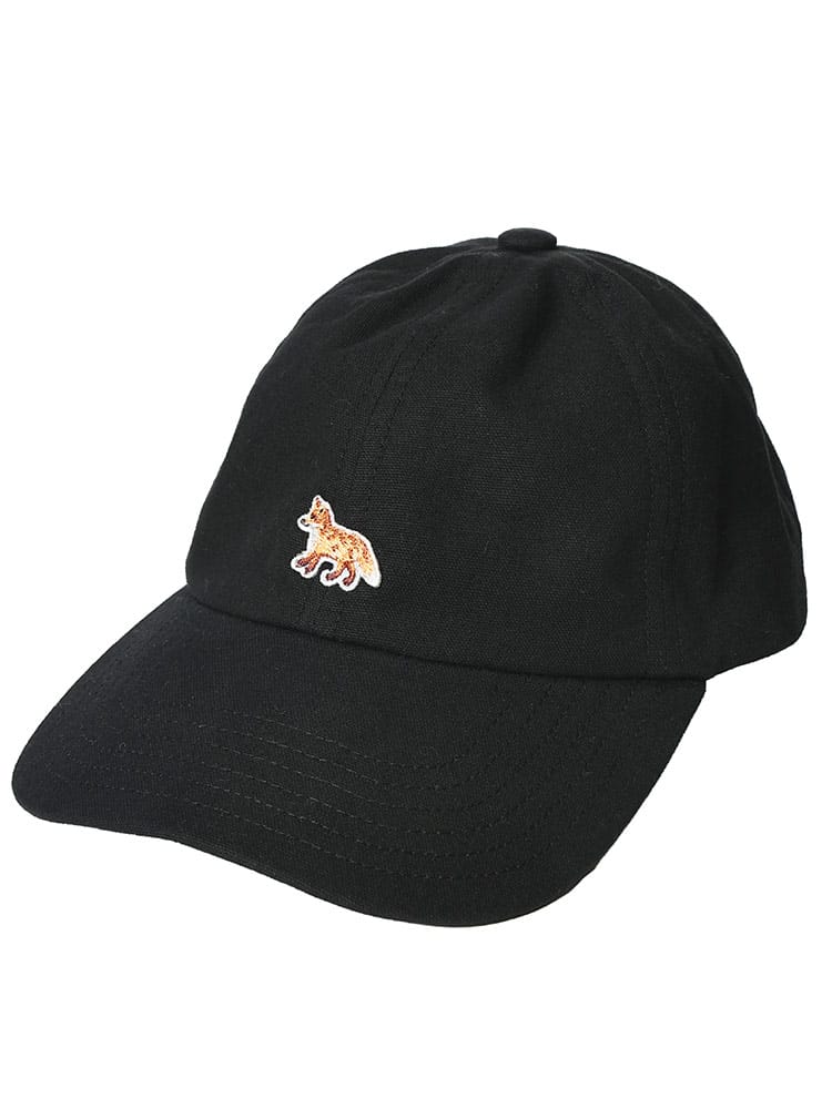 MAISON KITSUNE (メゾンキツネ) レディース キャップ BABY FOX 刺繍ロゴ 6パネル メタルバックル KNLUAH12WB0026 KNLUAH12WB0026