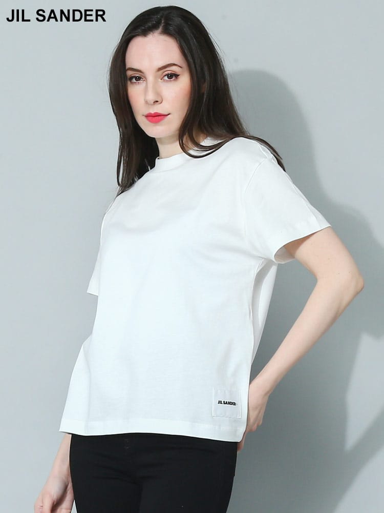 JIL SANDER (ジルサンダー) ワンポイント クルーネック 半袖 Tシャツ JILLJ40GC0001 レディース ブランド