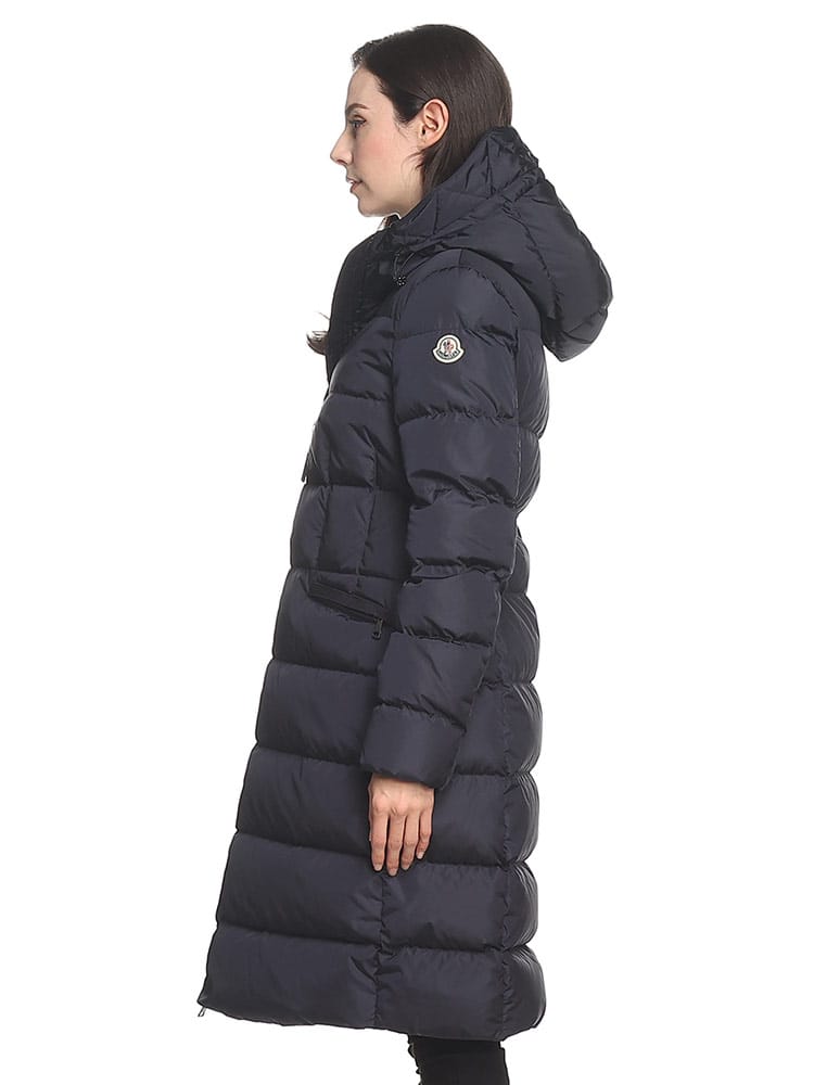 MONCLER (モンクレール) フード ナイロン フルジップ ダウンコート 