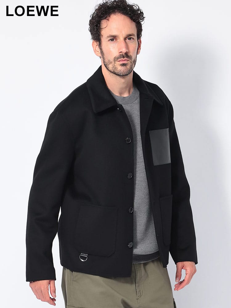 LOEWE (ロエベ) カシミヤ混 ワークウェア ジャケット LEH526Y03WBE メンズ