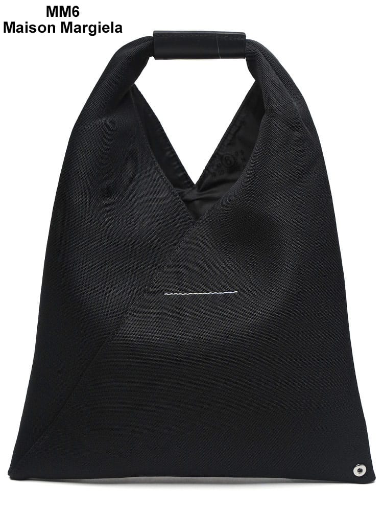 MM6 Maison Margiela (エムエムシックス メゾン マルジェラ) メッシュ  レザーハンドル ジャパニーズ クラシック スモール ハンドバッグ レディース