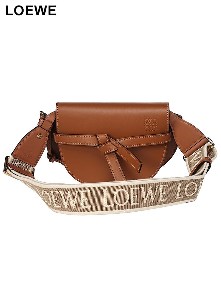 LOEWE (ロエベ) ソフトカーフ＆ジャカード ゲートデュアル バッグ ミニ LELA650N46X13 レディース
