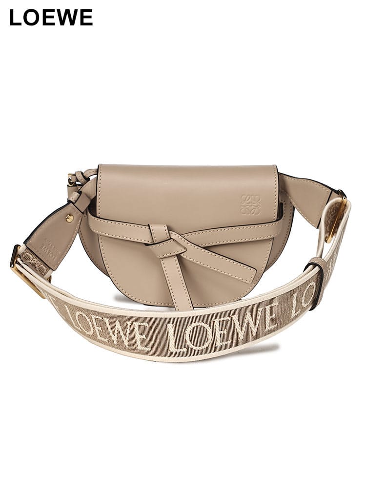 LOEWE (ロエベ) ソフトカーフ＆ジャカード ゲートデュアル バッグ ミニ LELA650N46X13 レディース
