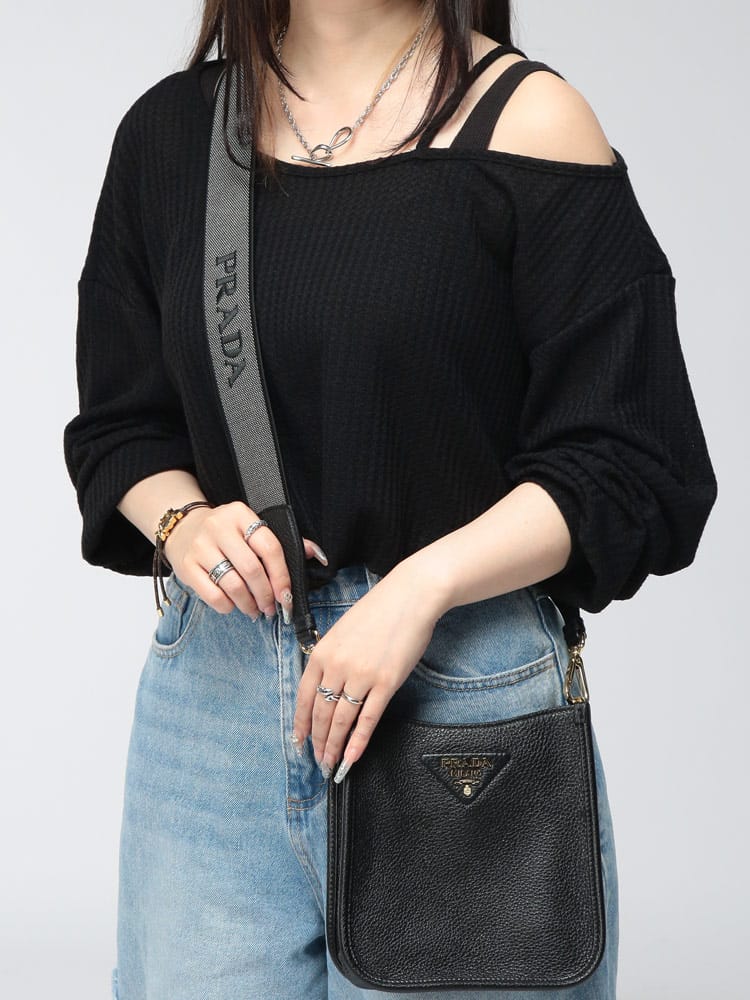 PRADA (プラダ) レディース ショルダーバッグ ヴィッテロダイノ ソフト 