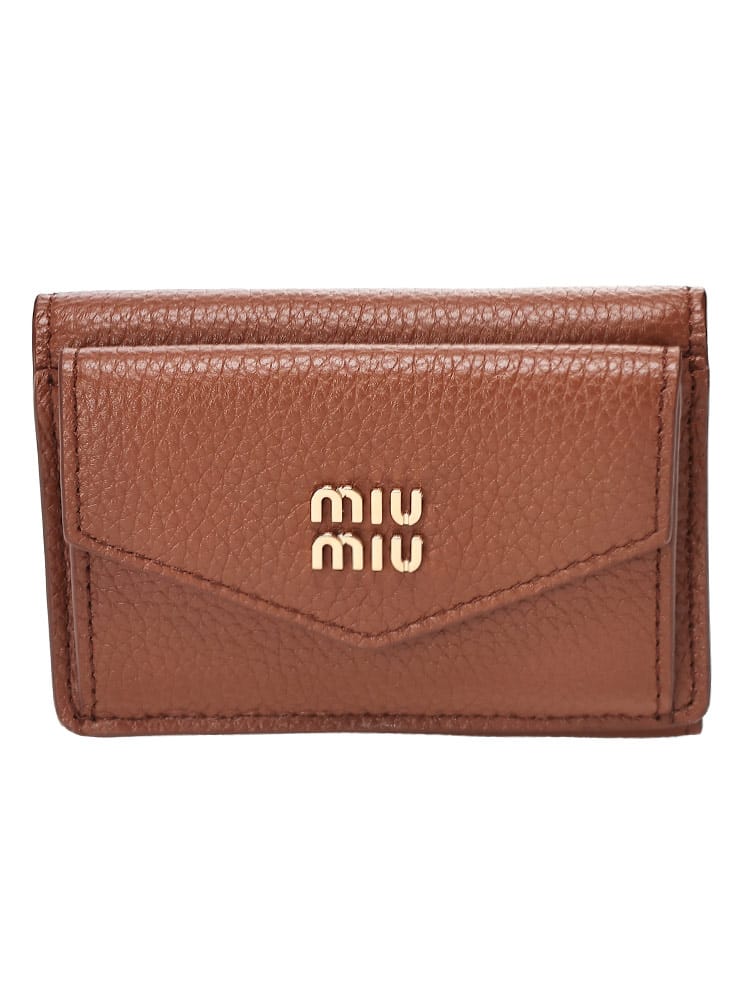 MIU MIU (ミュウミュウ) レディース 財布 ヴィッテロダイノレザー 三つ折り スモール カード 小銭 MIU5MH021ADT7