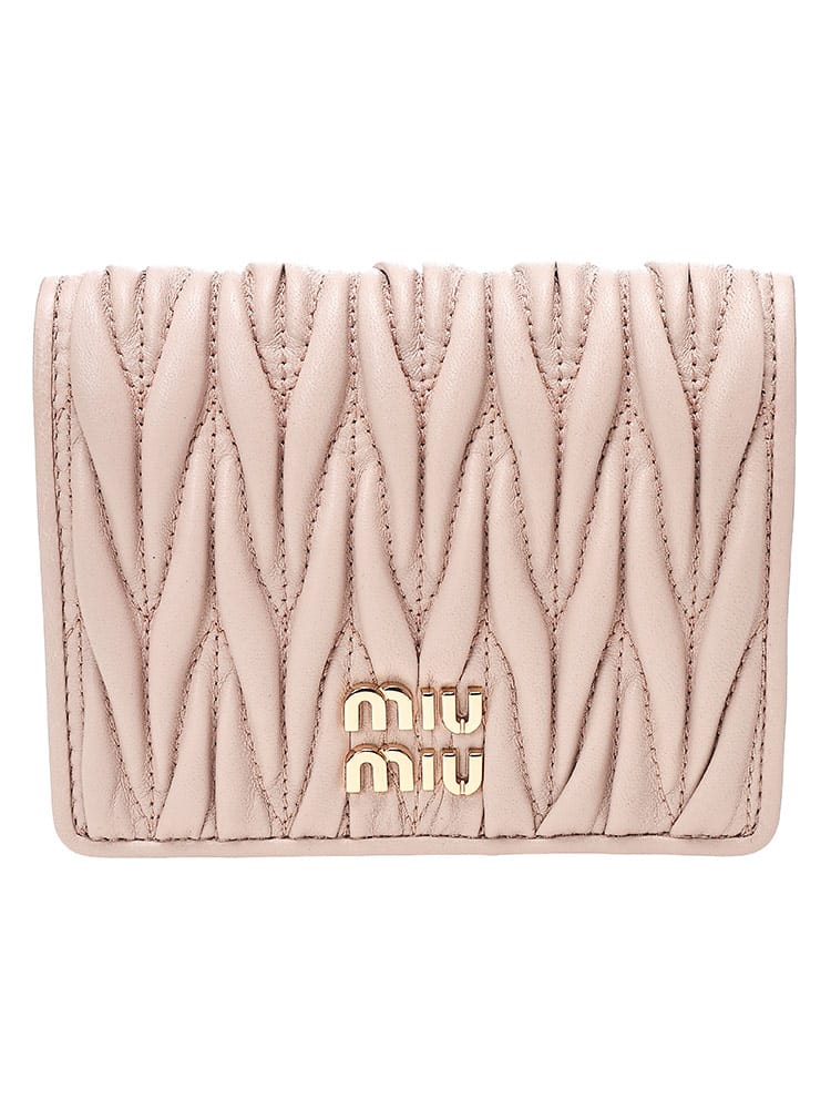 MIU MIU (ミュウミュウ) レディース 財布 マテラッセ レザー 二つ折り スナップ カード 小銭 MIU5MV204AFPP