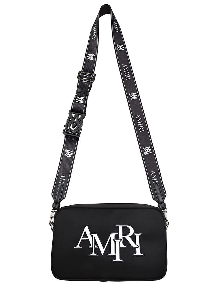 AMIRI (アミリ) メンズ ショルダーバッグ ロゴ刺繍 ジップ カメラ 