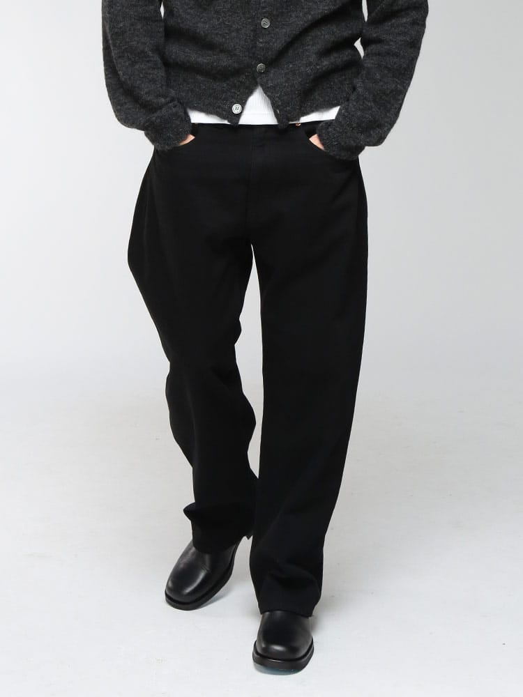 OUR LEGACY (アワーレガシー) メンズ デニムパンツ ワイドレッグフィット ブラックセルビッジ サードカットジーンズ THIRD CUT Black Selvedge OLM2255TCB