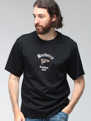 BURBERRY (バーバリー) メンズ Tシャツ 半袖 チェックフラッグ クルーネック ショートスリーブ カットソー BB81281961
