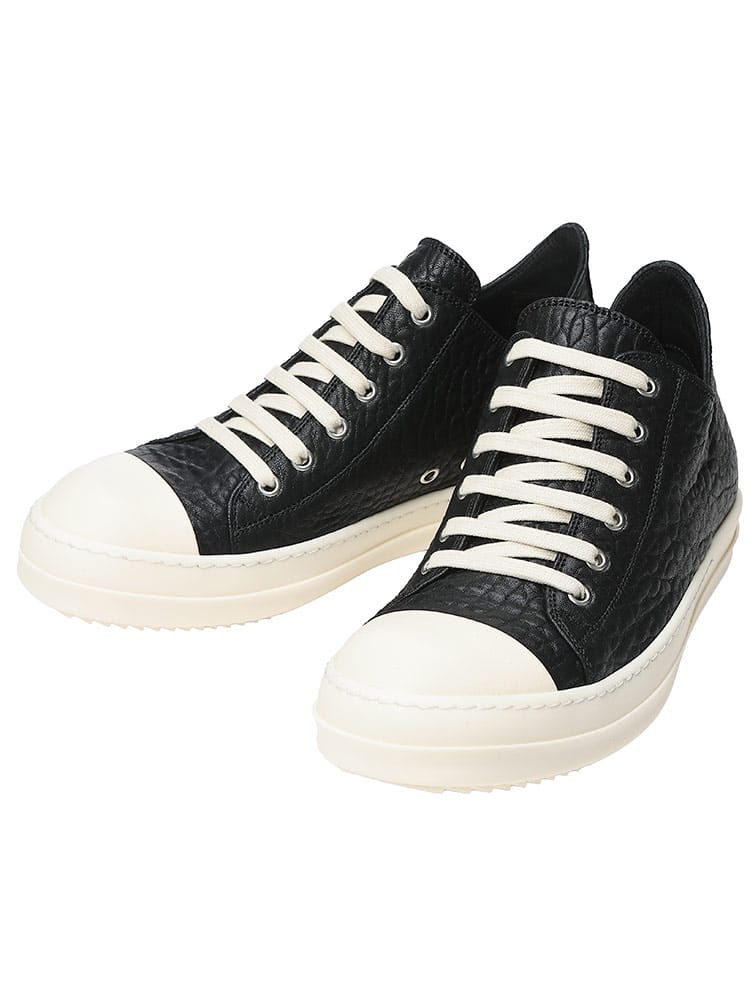 RICK OWENS (リックオウエンス) メンズ スニーカー レザー レースアップ ローカットスニーカー LBB SNEAKERS LOW RORU02F4891LBB