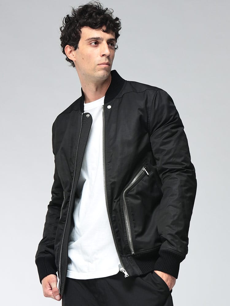 RICK OWENS (リックオウエンス) メンズ ボンバージャケット フルジップ フライトジャケット MU BOMBER RORU02F4779MU