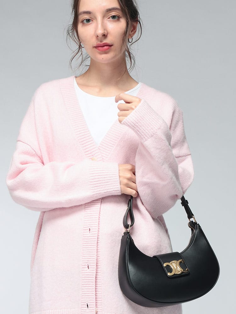 CELINE (セリーヌ) レディース ハンドバッグ スムースカーフスキン ミディアム AVA トリオンフ バッグ CELL114493DGQ