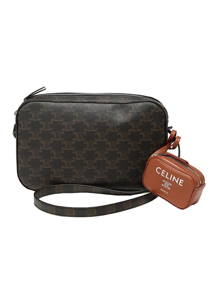 CELINE (セリーヌ) メンズ ショルダー バッグ トリオンフキャンバス 